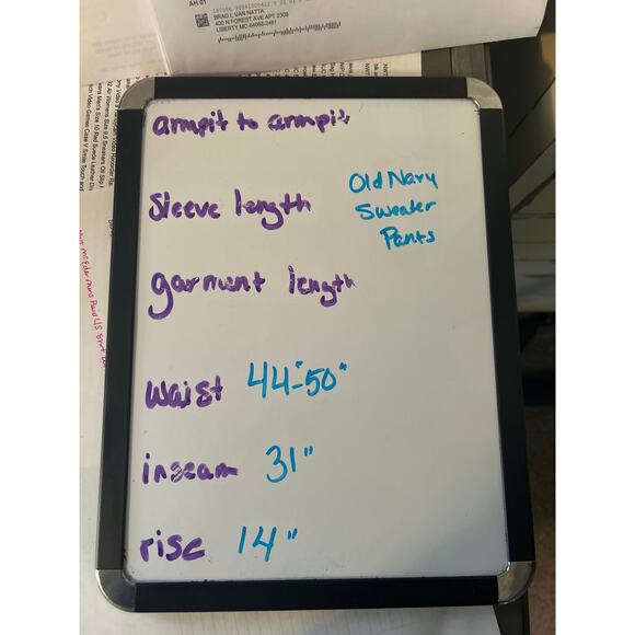 NWT Old Navy Women's Sweater Pants Ribbed Elastic Waist Ankle Slit Size 3X - Picture 6 of 6